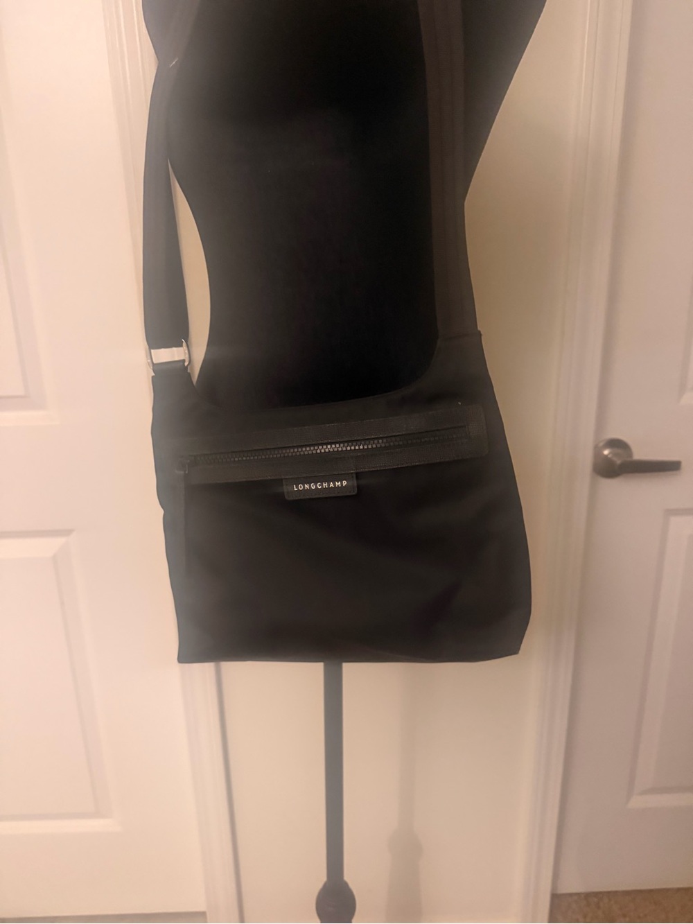 Longchamp Black Nylon Crossbody Bag